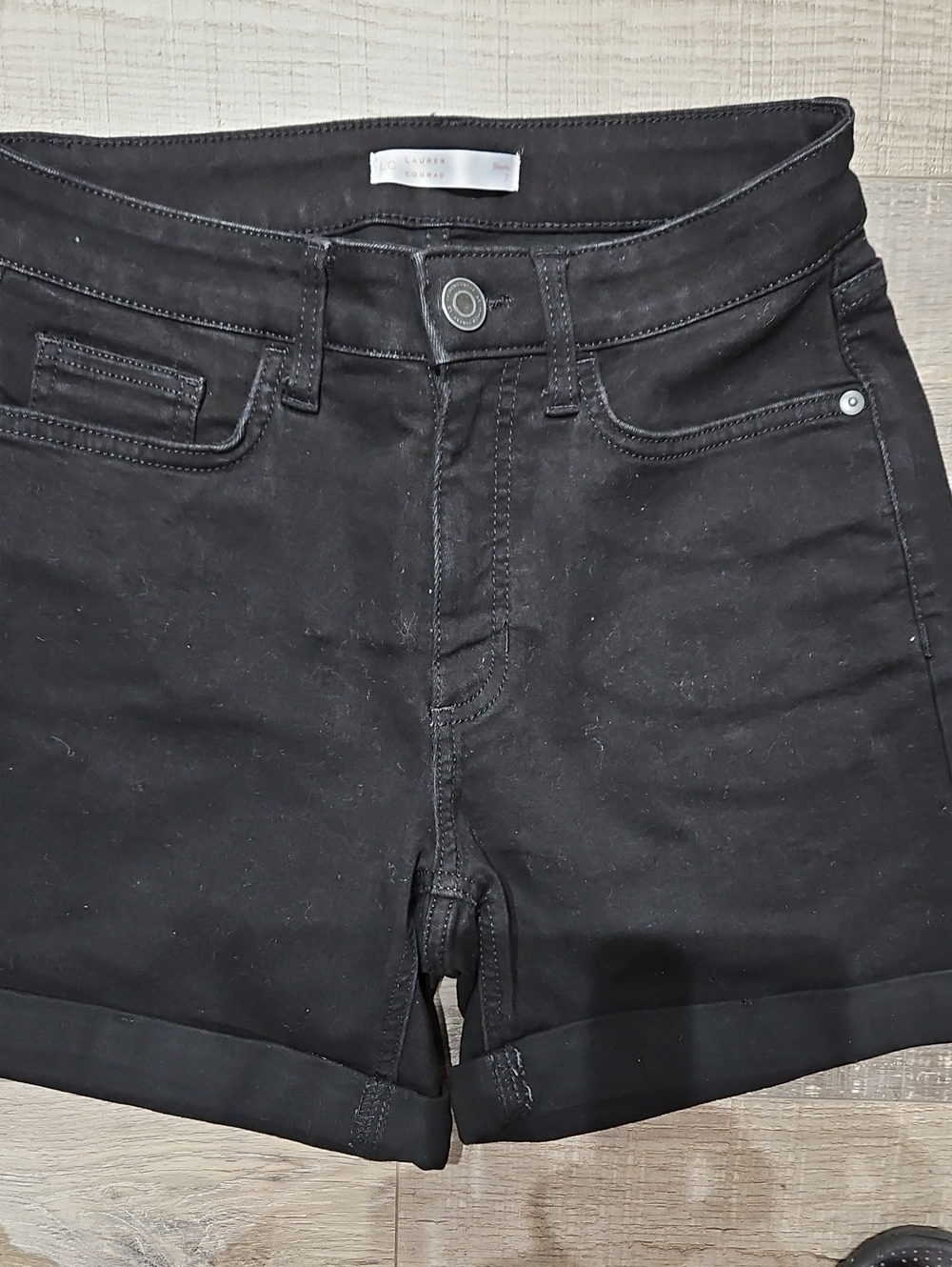 Lauren Conrad Black Women's Denim Shorts - Classic High-Rise